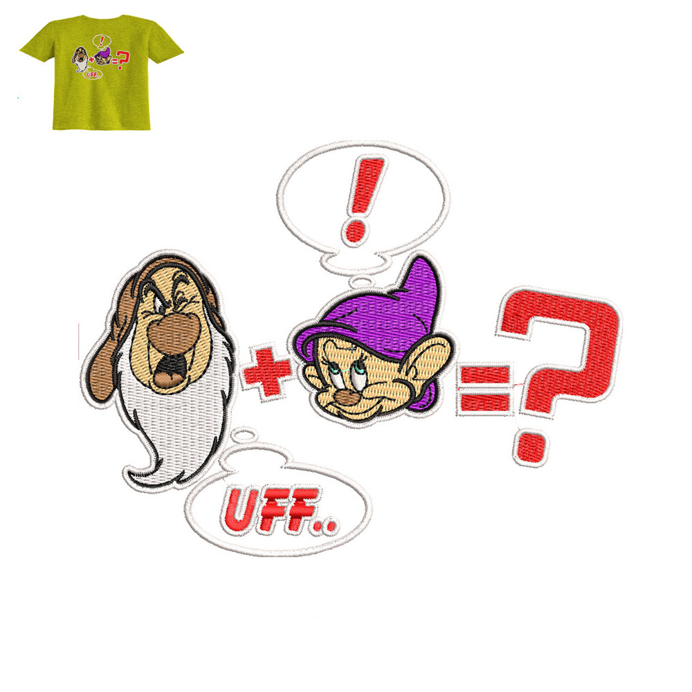 Dopey and sneezy Embroidery logo for Baby T-Shirt..jpg