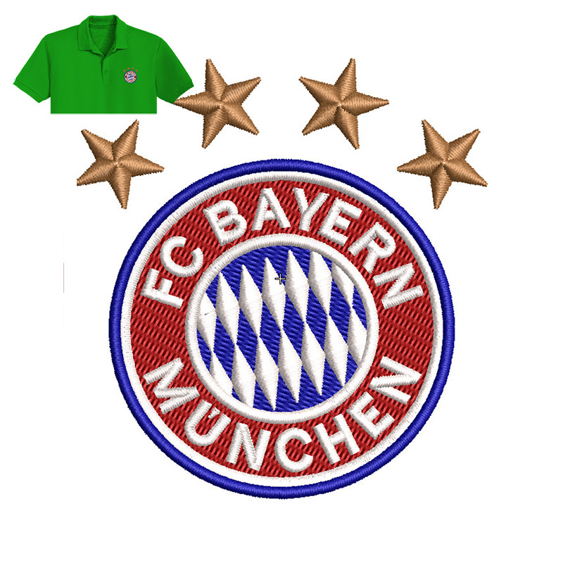 FC Bayern Embroidery logo for Polo Shirt ..jpg