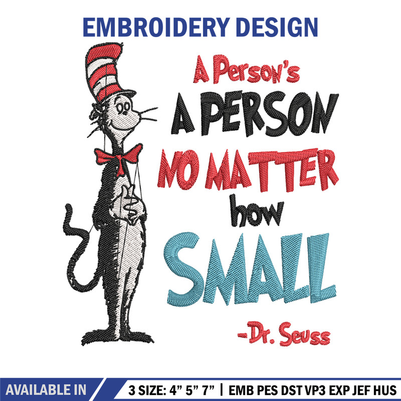 A person's no matter how small Dr Seuss Embroidery Design, Dr Seuss Embroidery, Embroidery File, Digital download..jpg