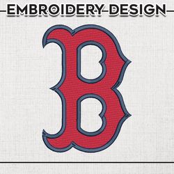 boston red sox mlb b word logo emb files, mlb boston red sox team embroidery, mlb teams, 3 sizes, mlb machine embroidery