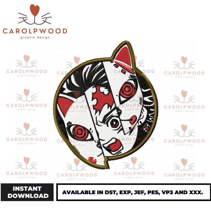 Anime Embroidery Design - Embroidery Market 1258.png