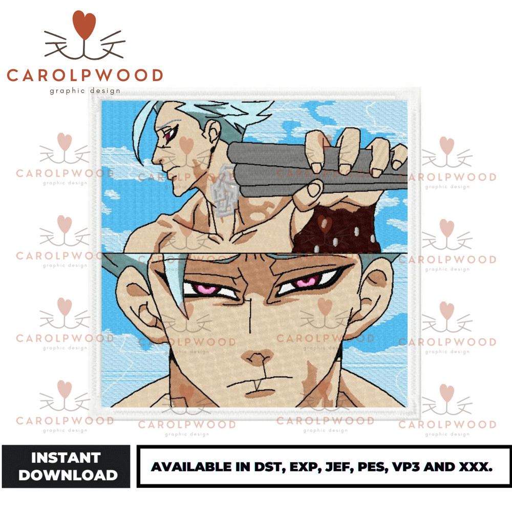 Anime Embroidery Design - Embroidery Market 1535.png