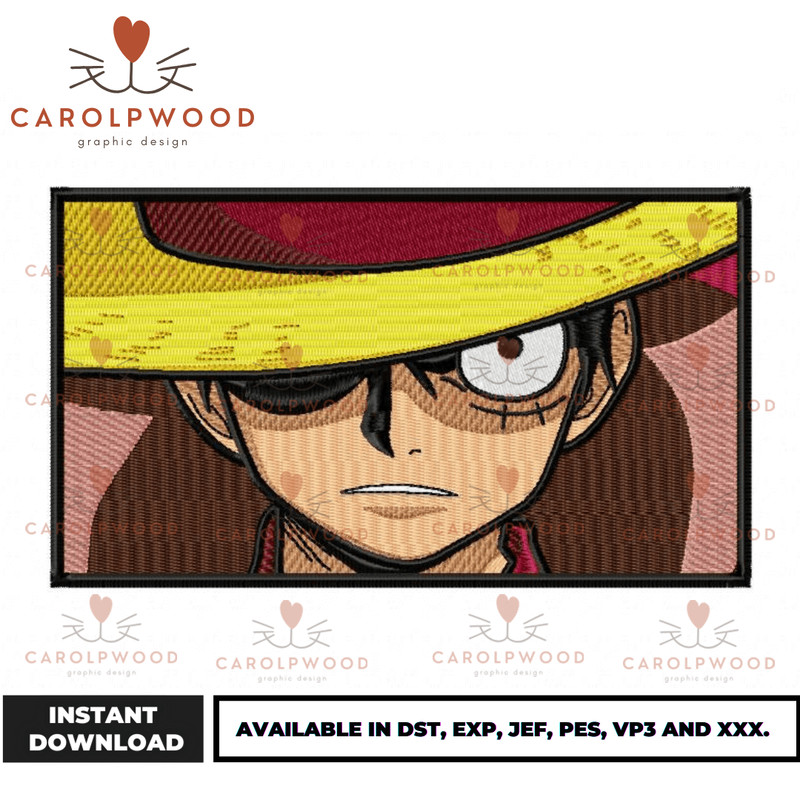 New Luffy Eyes Design - One Piece - Embroidery Market.png