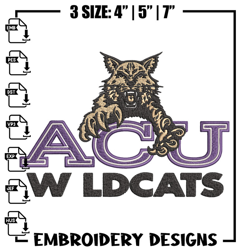 Abilene Christian logo embroidery design, NCAA embroidery, Sport embroidery, logo sport embroidery,Embroidery design.jpg