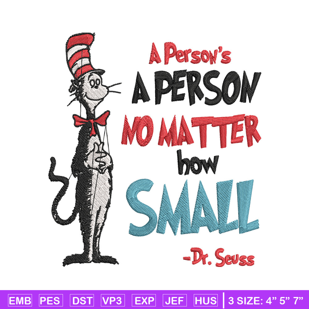 A person's no matter how small Dr Seuss Embroidery Design, Dr Seuss Embroidery, Embroidery File, Digital download..jpg