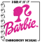 Barbie logo and her Embroidery, Barbie logo and her Embroidery, logo design, Embroidery File, Digital download..jpg