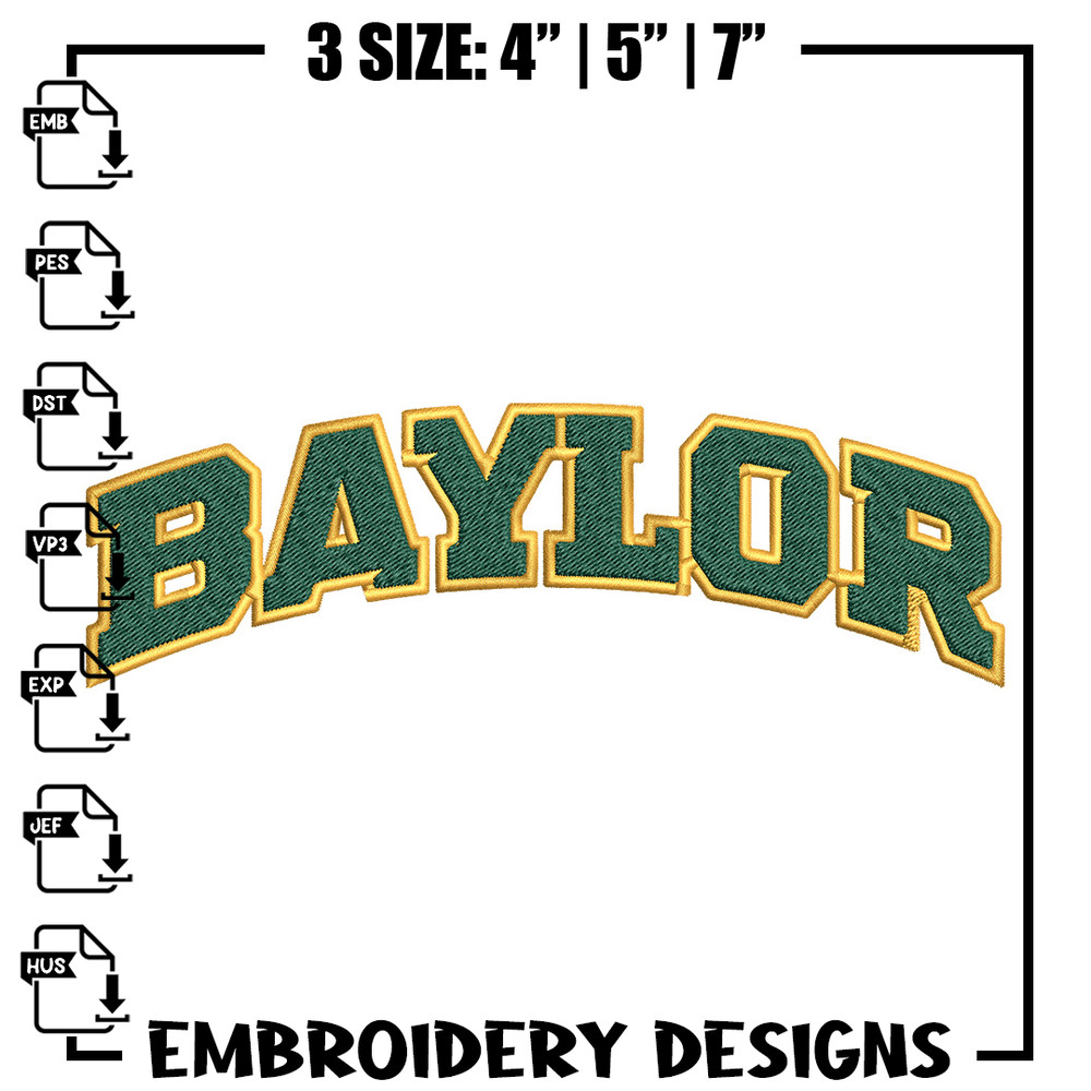 Baylor Bears logo embroidery design, NCAA embroidery,Sport embroidery, logo sport embroidery, Embroidery design.jpg