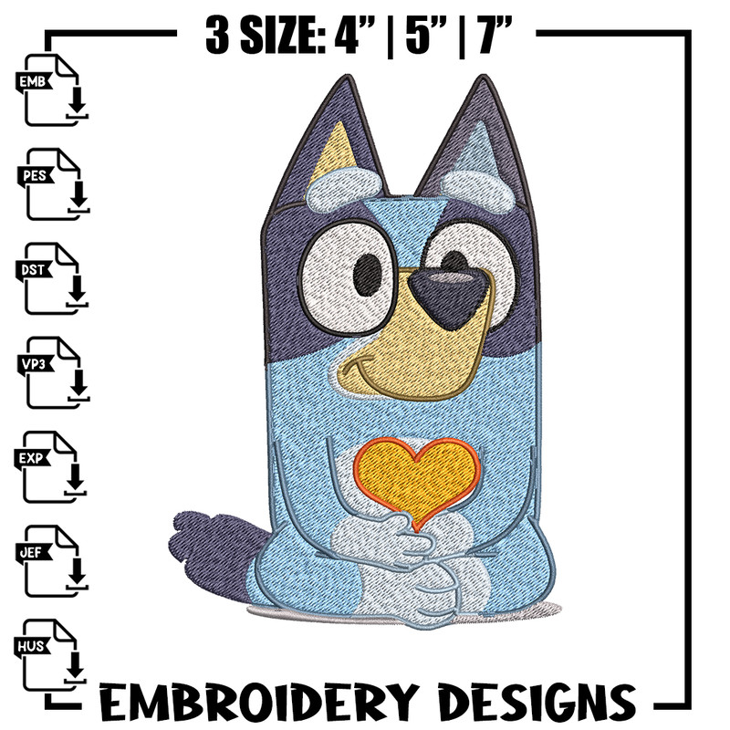 Bluey Embroidery, Bluey Cartoon Embroidery, cartoon Embroidery, Embroidery File, cartoon shirt, digital download..jpg