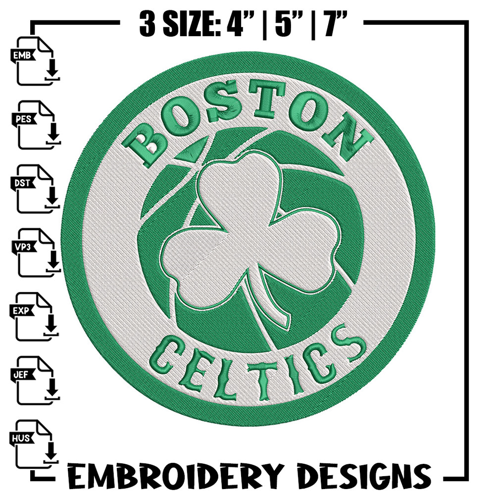 Boston Celtics logo embroidery design,NBA embroidery, Sport embroidery, Logo sport embroidery, Embroidery design.jpg