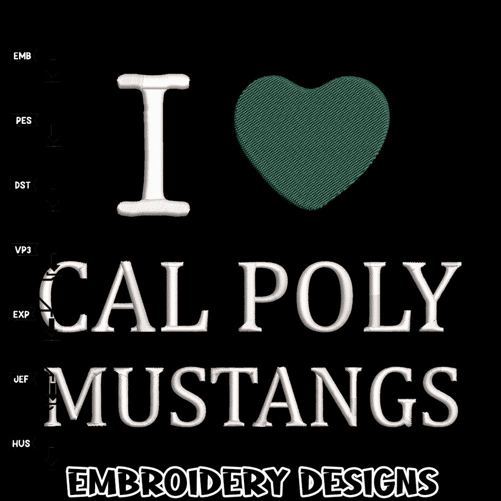 Cal Poly Mustangs Logo embroidery design, NCAA embroidery, Sport embroidery,Embroidery design,Logo sport embroidery.jpg