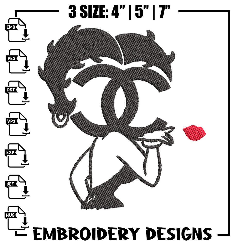 Cartoon girl gucci Embroidery Design, Gucci Embroidery, Brand Embroidery, Embroidery File, Logo shirt, Digital download.jpg