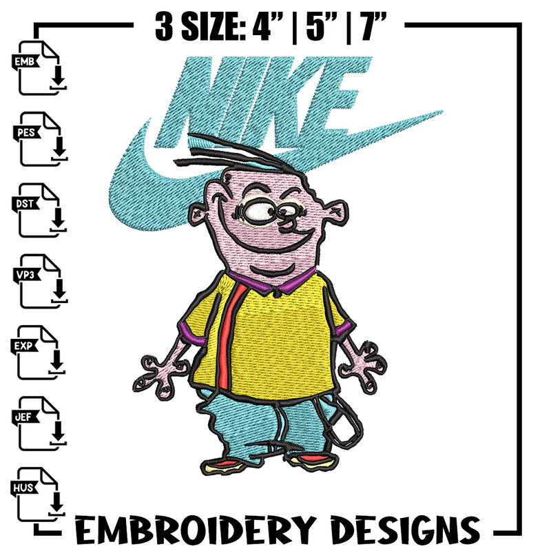 Cartoon swoosh Nike Embroidery design, Cartoon swoosh Nike Embroidery, Nike design, Embroidery file, Instant download..jpg