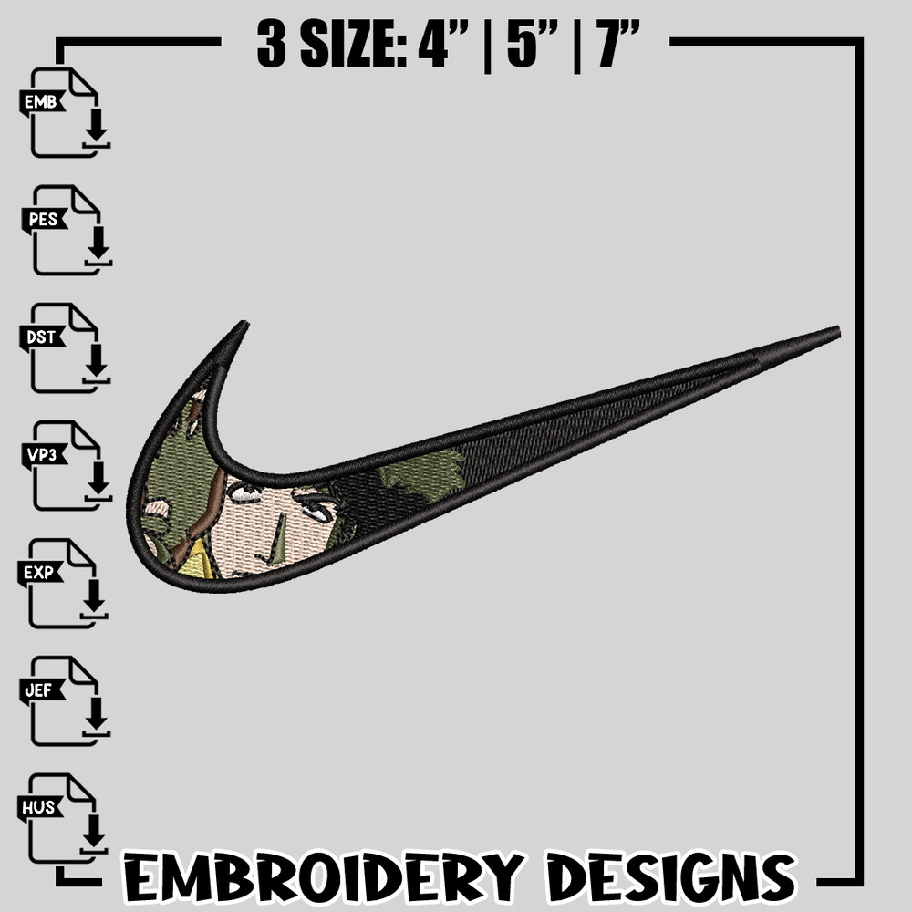 Cowboy Bebop nike embroidery design, Cowboy Bebop embroidery, Embroidery shirt, anime design, Instant download.jpg