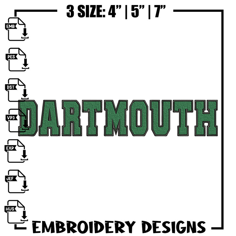 Dartmouth Big Green logo embroidery design, Sport embroidery, logo sport embroidery, Embroidery design,NCAA embroidery.jpg
