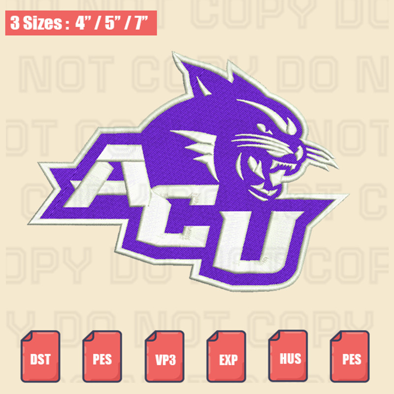 Abilene Christian Wildcats Embroidery Designs, NCAA Logo Embroidery Files, File for Embroidery Machiw.png