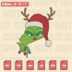 grinch christmas embroidery file, christmas embroidery designs, machine embroidery design file106