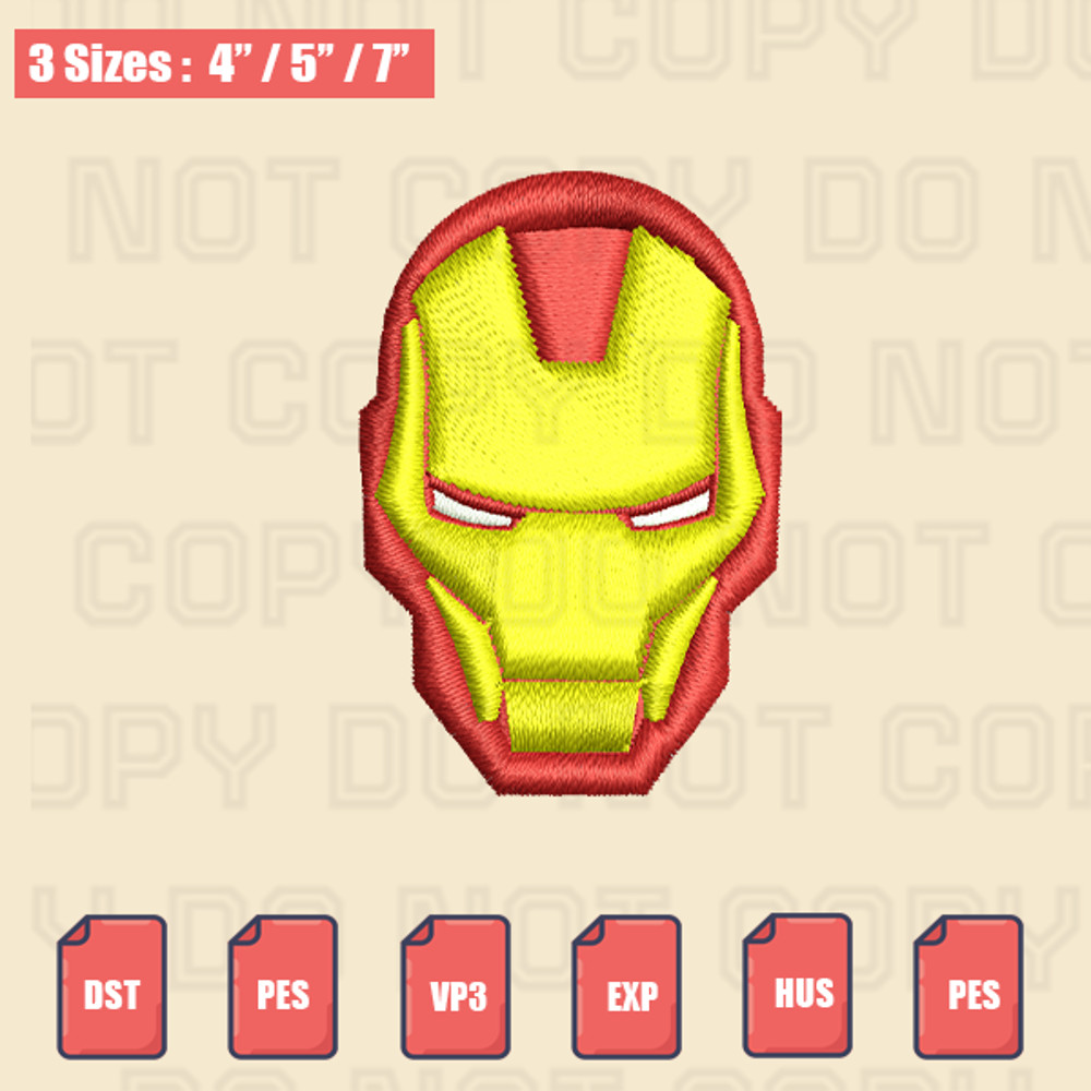 Logo Ironman Embroidery File, Marval Embroidery Designs, Machine Embroidery Design Files.png