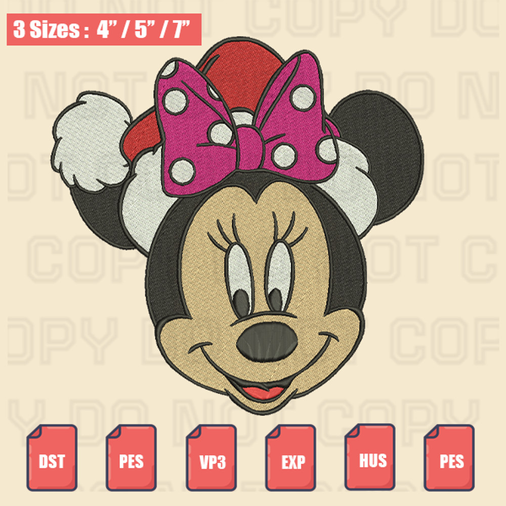 Mickey Santa Christmas Embroidery File, Christmas Embroidery Designs, Machine Embroidery Design Files.png