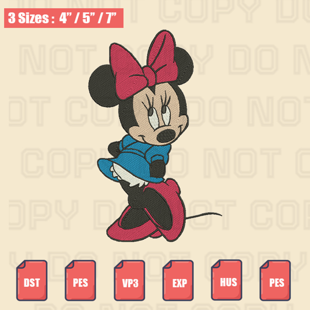 Minnie Mouse Embroidery File, Disney Embroidery Designs, Machine Embroidery Design Files.png