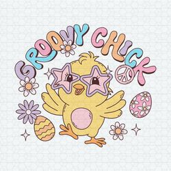 Groovy Chick Hippie Easter SVG