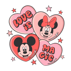 Love Is Magic Mickey Minnie SVG