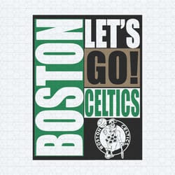 retro boston celtics let's go svg