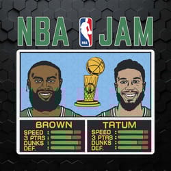 nba jam brown and tatum nba finals svg