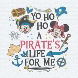 mickey minnie yo ho yo ho a pirates life for me svg