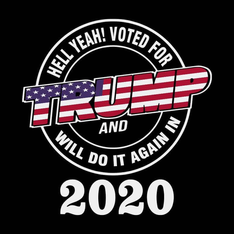 Hell Yeah Vote For Trump And Will Do It Again In 2020 SVG Donald Trump American Flag SVG.jpg