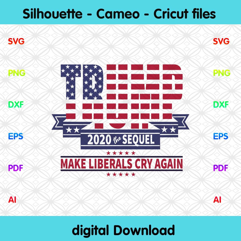 Trump Funny Design - Trump 2020 The Sequel Make The Liberals Cry Again SVG.jpg