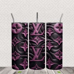 3D Louis Vuitton Brand Skinny Tumbler Wrap PNG