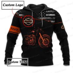 Custom Motorcycle , Skull Hoodie, Skull, Shirts, Customized,T-shirt, Personalized Biker Gift, Hoodies-240305003
