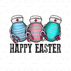Happy Easter Day Eggs Nurse Sublimation Design PNG