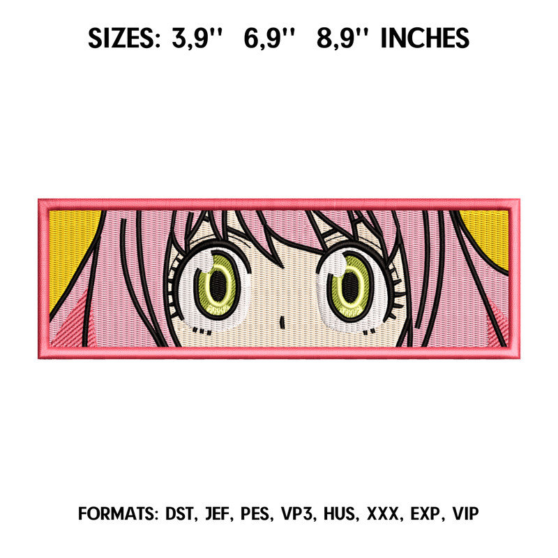 Anya eyes Embroidery Design File Spy x Family Anime Embroidery Design Machine  Design Pes Dst. Anya Forger.png