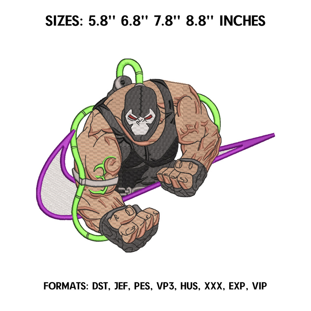 Bane Embroidery Design File, Batman Comics Embroidery Design, Machine  Design Pes Dst. Machine Embroidery File.png