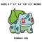 Bulbasaur Embroidery Design File, Pokemon Anime Embroidery Design, Machine Enbroidery Anime Pes Design Brother.png