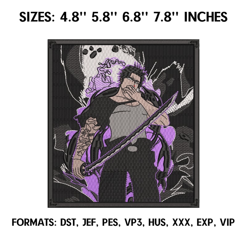 Captain Yami embroidery design file, Black Clover Anime Embroidery Design File, Machine Embroidery Pattern, Anime Pes.png