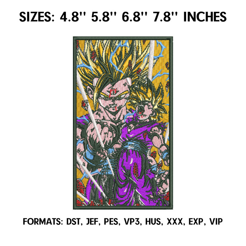 DragonBall Embroidery Design File, Dragon Ball Anime Embroidery Design, Anime Design Brother, Machine embroidery 2.png