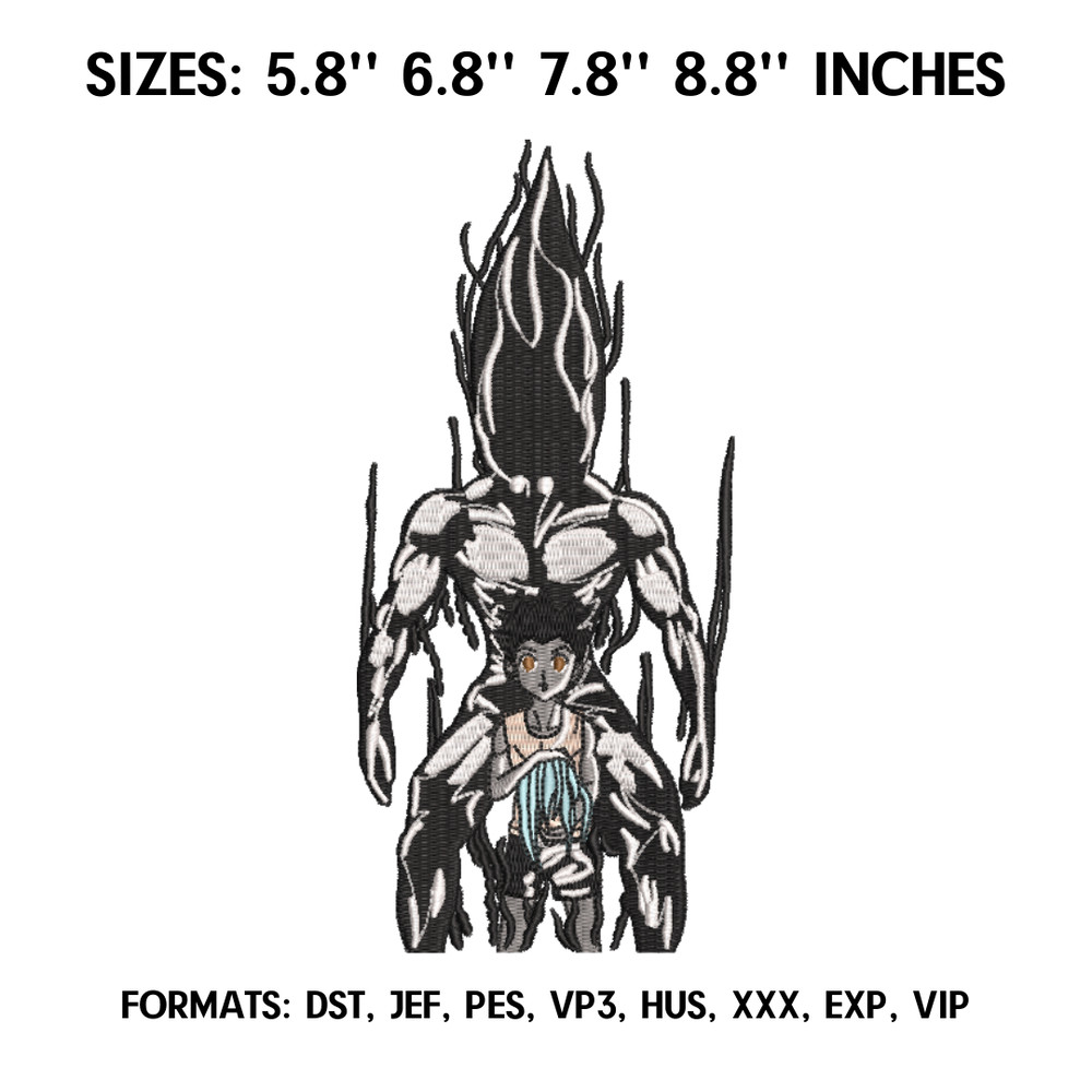 Freecss Gon Embroidery Design File, Hunter x Hunter Anime Embroidery Design, Machine  Design Pes Dst. Anime Inspired.png