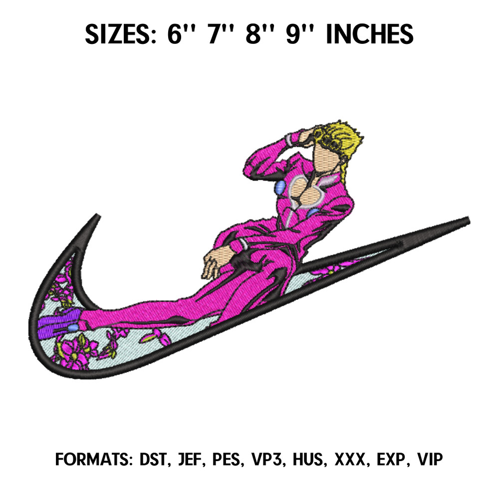 Giorno Giovanna Embroidery Design File, JoJo's Bizarre Adventure Anime Embroidery Design, Jojo Embroidery Design.png