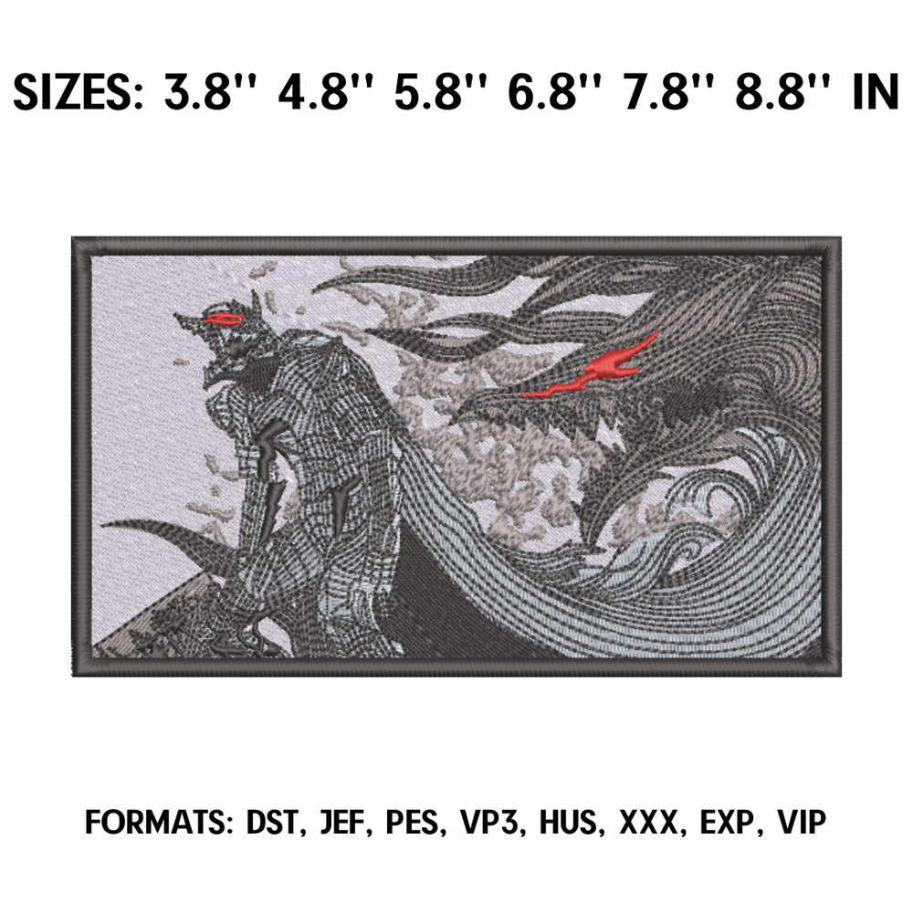 Guts Berserk Embroidery design file pes. Anime Berserk embroidery design. Machine embroidery, Anime Pes Design Brother 1.png