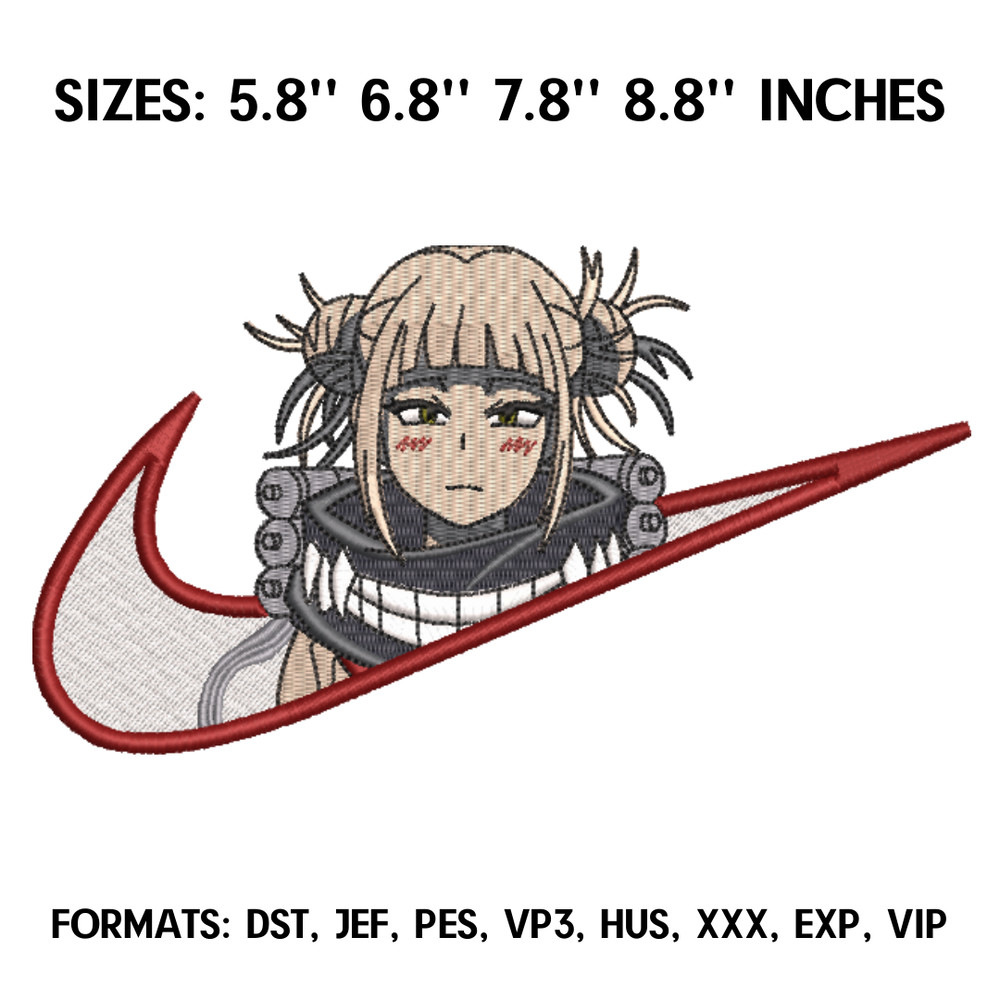 Himiko Toga Embroidery Design File, My Hero Academia Anime Embroidery Design, Himiko Toga Anime Pes Design Brother.png