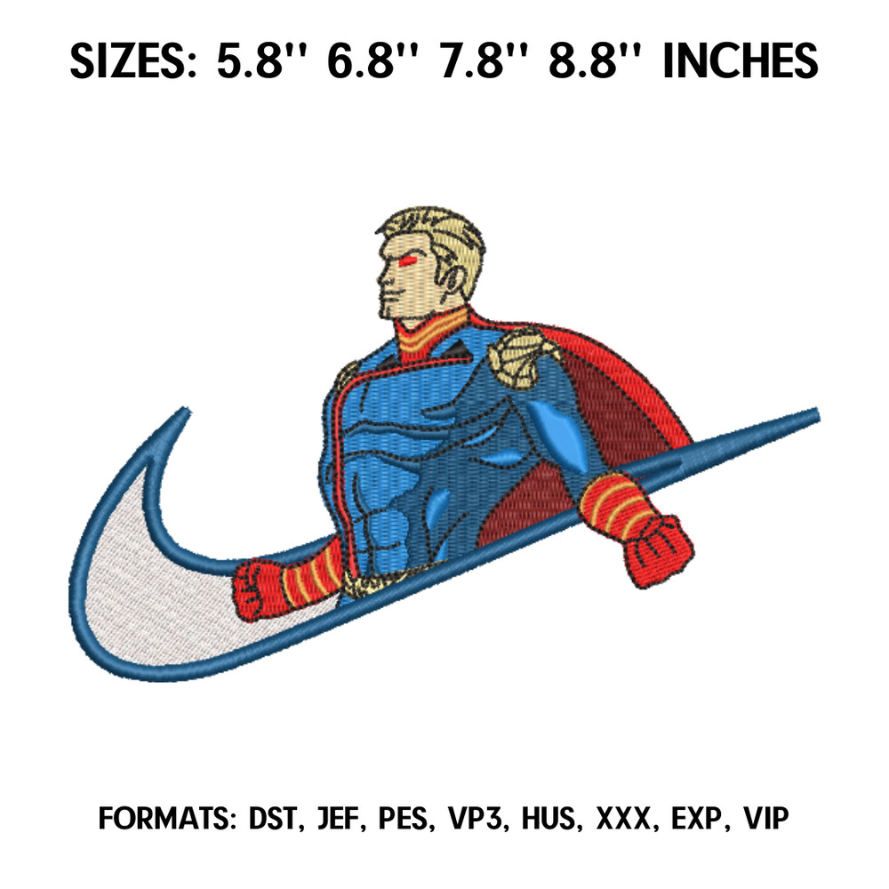 Homelander Embroidery design file pes. The Boys embroidery design. Machine enmbroidery design, Anime Pes Design Brother.png