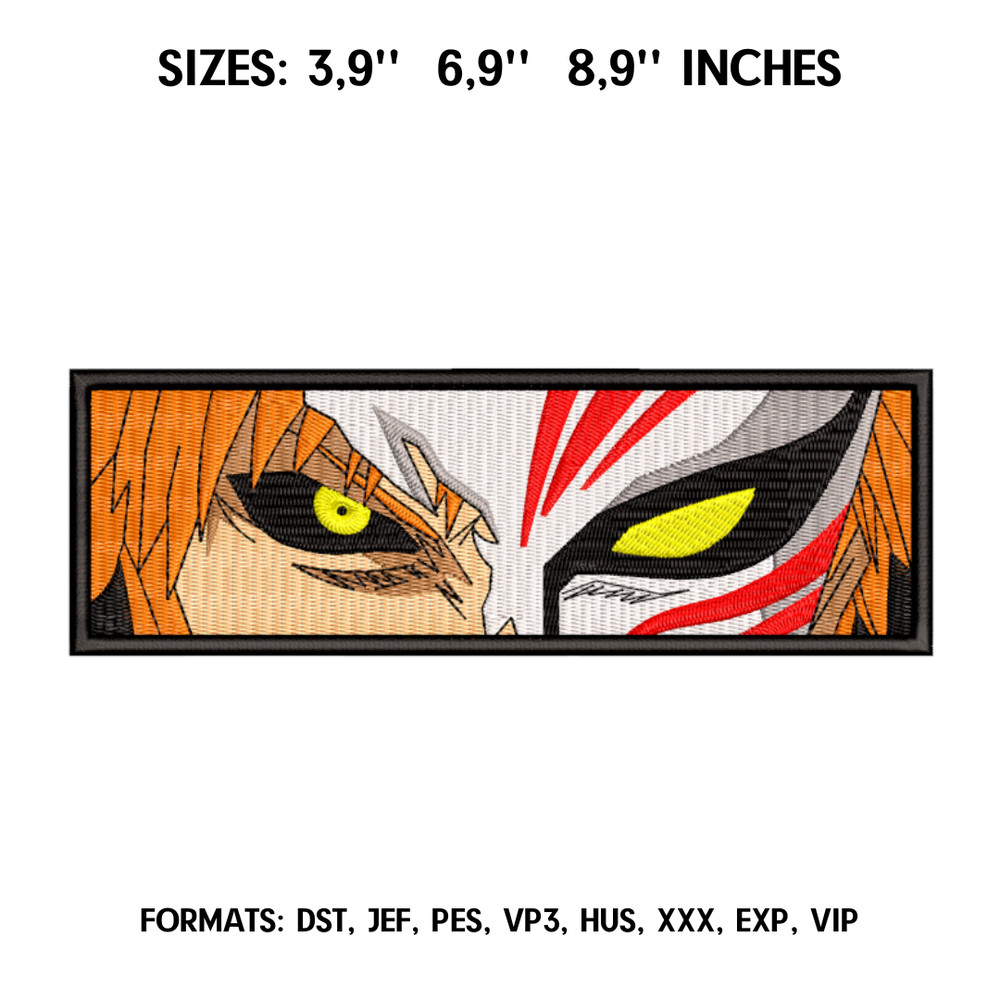 Ichigo eyes Embroidery Design File Bleach Anime Embroidery Design Machine  Design Pes Dst. Ichigo Kurosaki embroidery.png