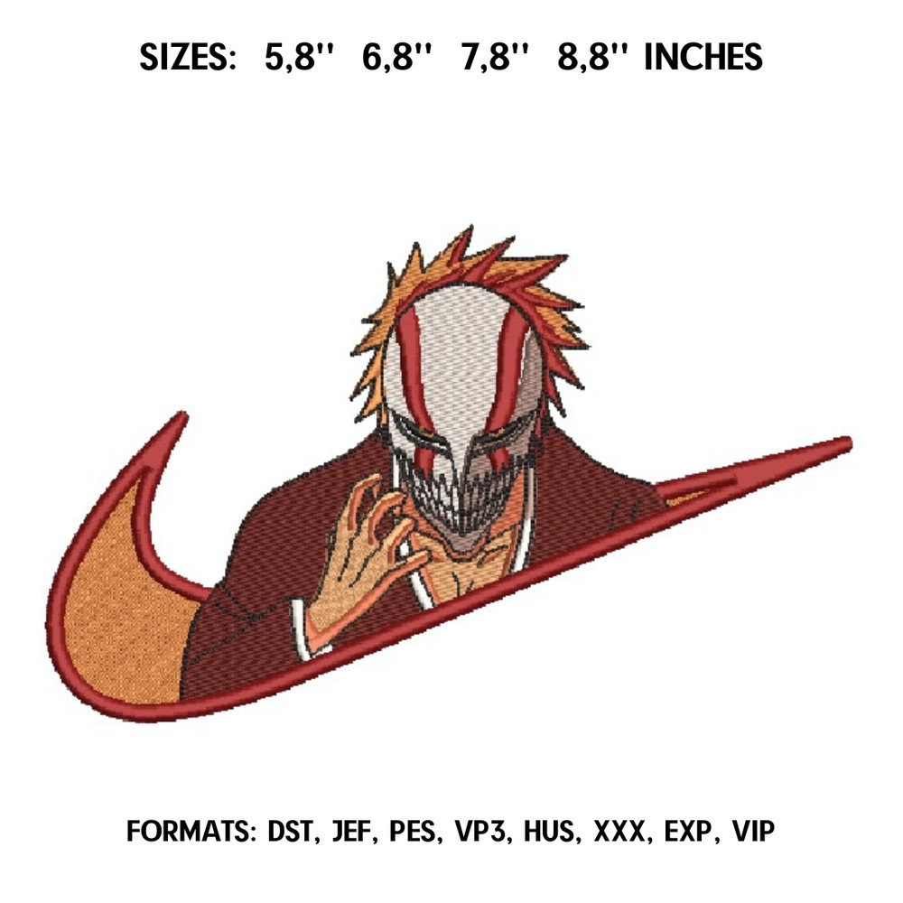Ichigo Kurosaki Embroidery Design File Bleach Anime Embroidery Design Ichigo Hollow Machine Embroidery Design Pes Dst 2.png