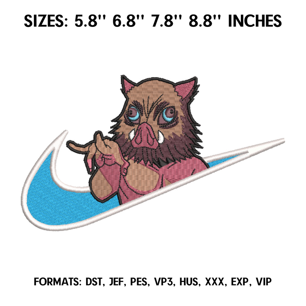 Inosuke Hashibira Embroidery Design File, Kimetsu no yaiba Anime, Machine Embroidery Design, Demon Slayer Embroidery 3.png