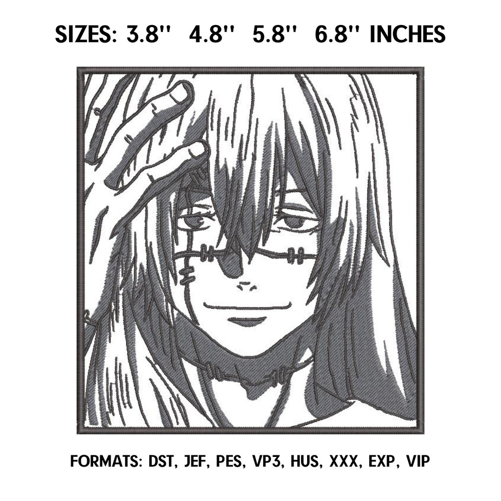 Mahito Embroidery Design File  Jujutsu Kaisen Anime Embroidery Design Machine embroidery Format Pes Dst Jef, Sukuna.png