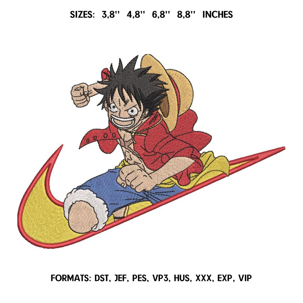 Monkey D Luffy Embroidery Design FileAnime Embroidery Design Anime design Embroidery Pattern Design Pes Dst Format 2.png