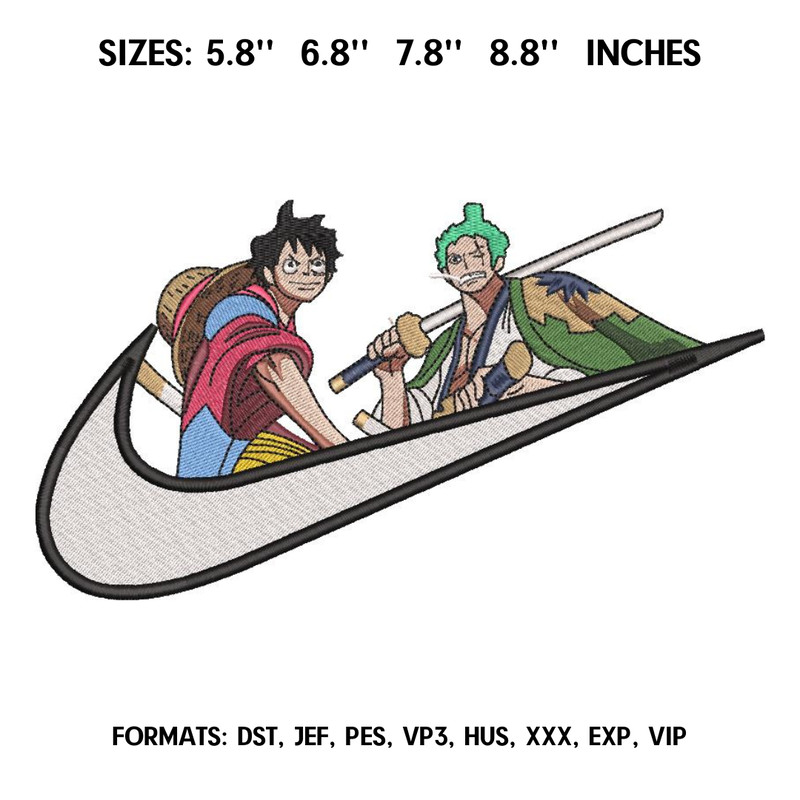 Monkey D Luffy Embroidery Design FileAnime Embroidery Design Anime design Embroidery Pattern Design Pes Dst Format 4.png