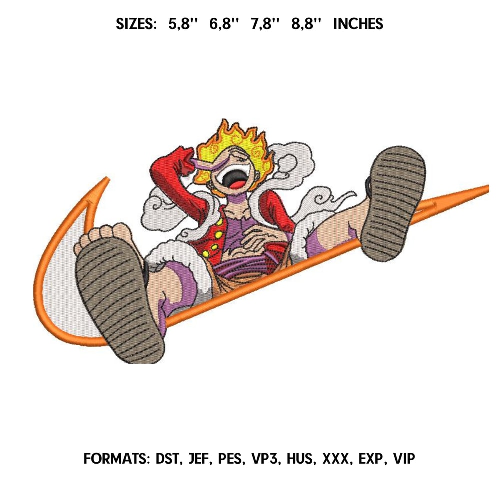 Monkey D Luffy Gear 5 Embroidery Design FileAnime Embroidery Design Embroidery Pattern Design Pes Dst Format 1.png
